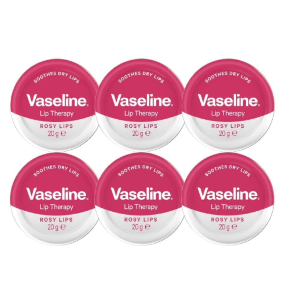 Vaseline Lip Therapy Rosy Lips - Moisturising Lip Balm With Rose Tint + Free Skincare Sample - Long-Lasting Hydration And Protection For Dry Lips, 20G Tin (6)