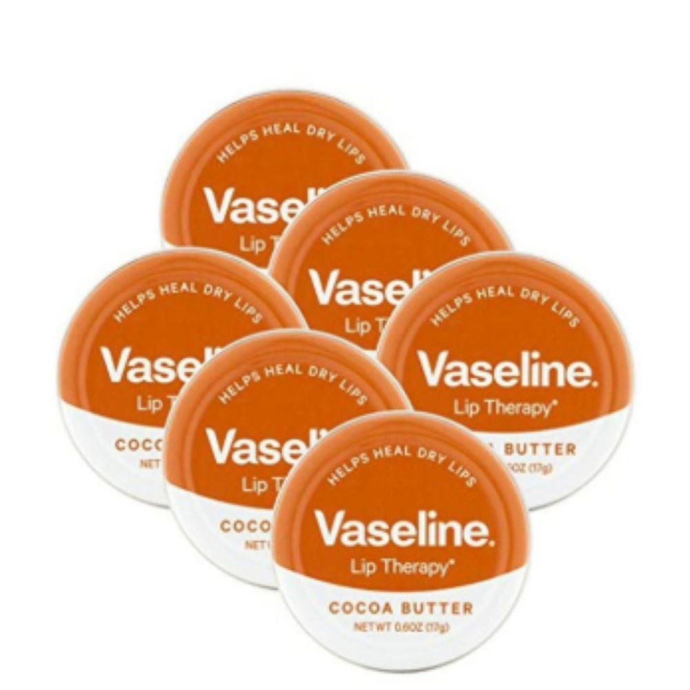Vaseline 6-Piece Cocoa Butter Lip Therapy, 0.6 Ounce