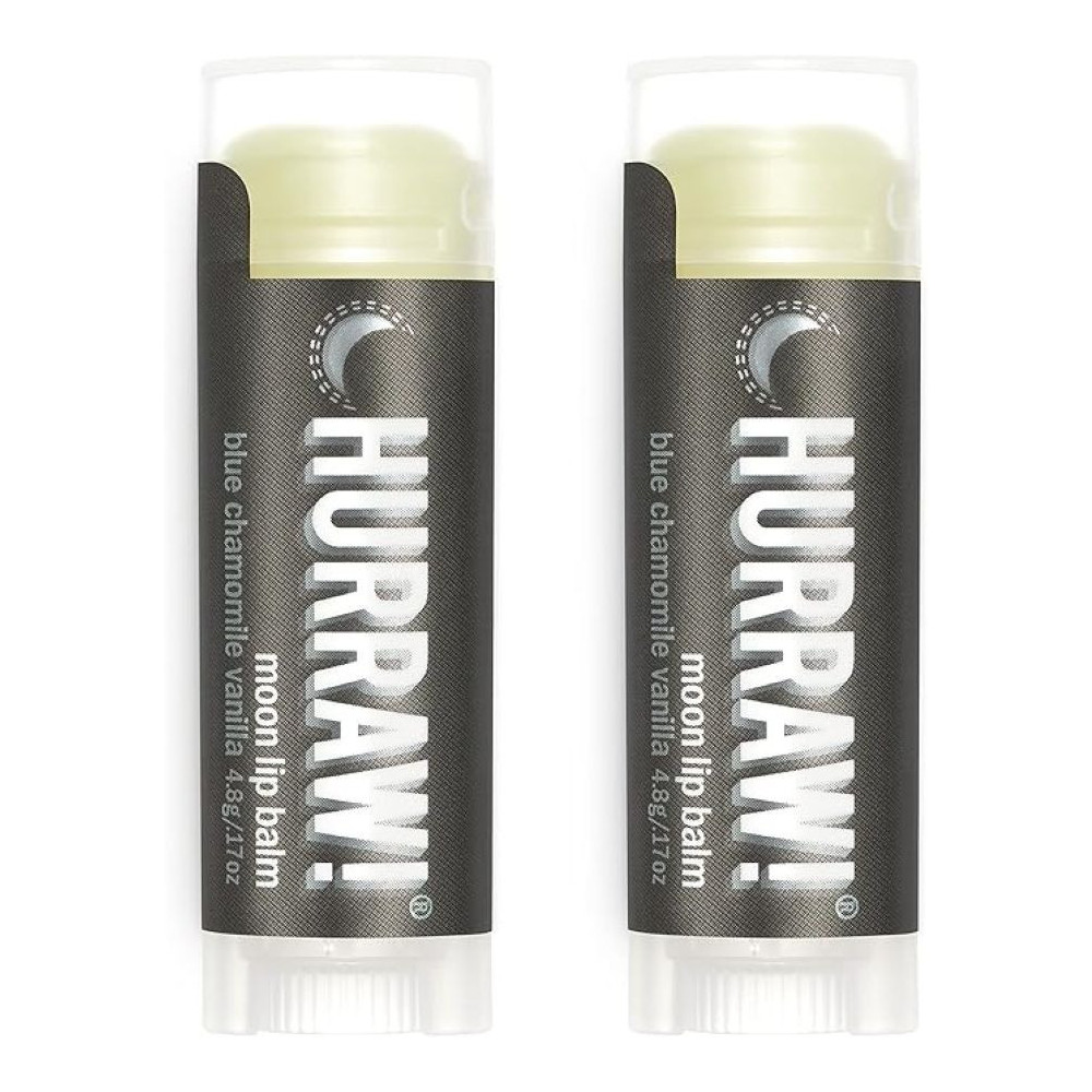 Hurraw! Lip Balm, Night Treatment, Organic, Certified Vegan, Certified Cruelty Free, Non-Gmo, Gluten Free, All Natural, Moon (2 Pack)