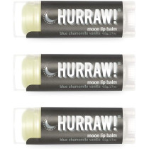 Hurraw! Moon Night Treatment (Blue Chamomile, Vanilla) Lip Balm, 3 Pack: Organic, Certified Vegan, Cruelty And Gluten Free. Non-Gmo, 100Percentage Natural Ingredients. Bee, Shea, Soy And Palm Free
