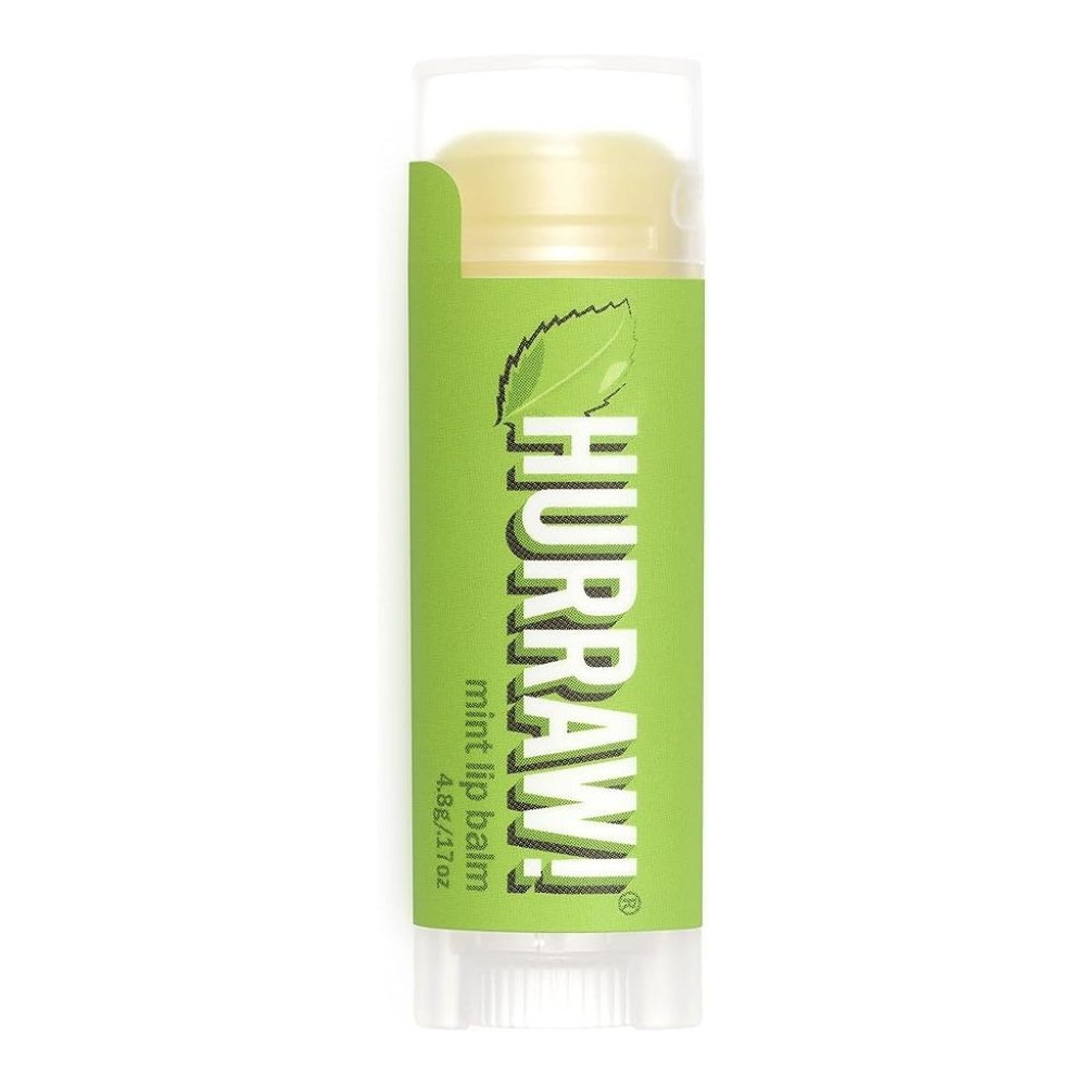 Hurraw! Mint Lip Balm, Organic, Certified Vegan, Cruelty And Gluten Free. Non-Gmo, 100Percentage Natural Ingredients. Bee, Shea, Soy And Palm Free
