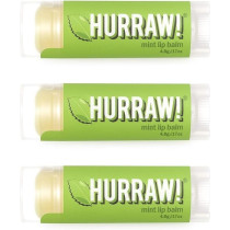 Hurraw! Mint Lip Balm, Organic, Certified Vegan, Cruelty And Gluten Free. Non-Gmo, 100Percentage Natural Ingredients. Bee, Shea, Soy And Palm Free, 3 Pack