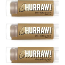 Hurraw! Chocolate Lip Balm, Organic, Certified Vegan, Cruelty And Gluten Free. Non-Gmo, 100Percentage Natural Ingredients. Bee, Shea, Soy And Palm Free, 3 Pack
