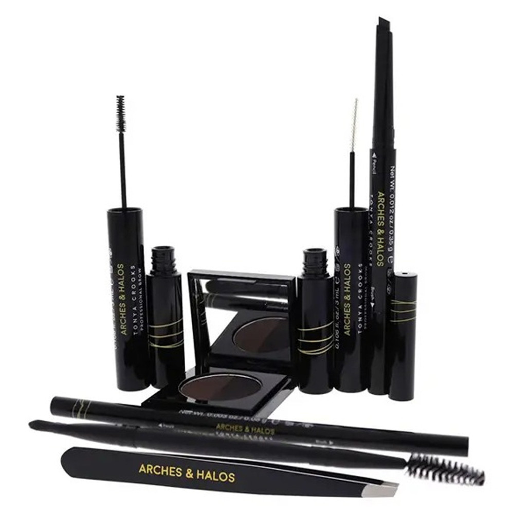Arches And Halos Ultimate Brow Dark Women 7Pcs Eyebrow Kit