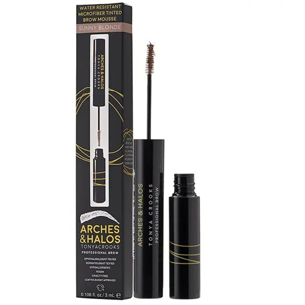 Arches And Halos Water Resistant Microfiber Tinted Sunny Blonde Women 3Ml Eyebrow Mousse
