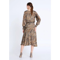 Long Sleeve Midi Satin Column Regular Casual Dress