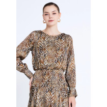 Long Sleeve Midi Satin Column Regular Casual Dress