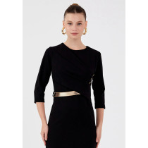 Mid-Length Midi Viscose Column Regular Casual Dress