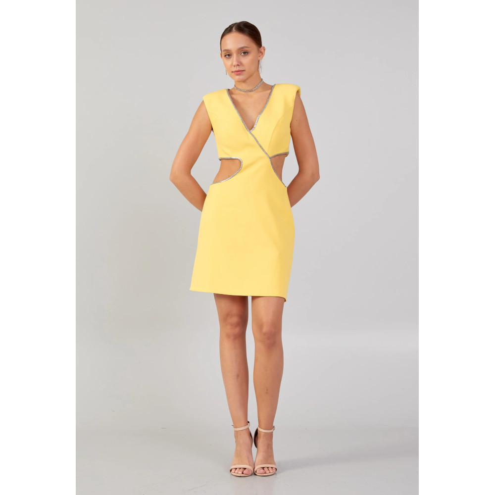 Sleeveless Mini Crepe Column Regular Evening Dress
