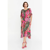 Mid-Length Midi Satin Column Regular Casual Dress