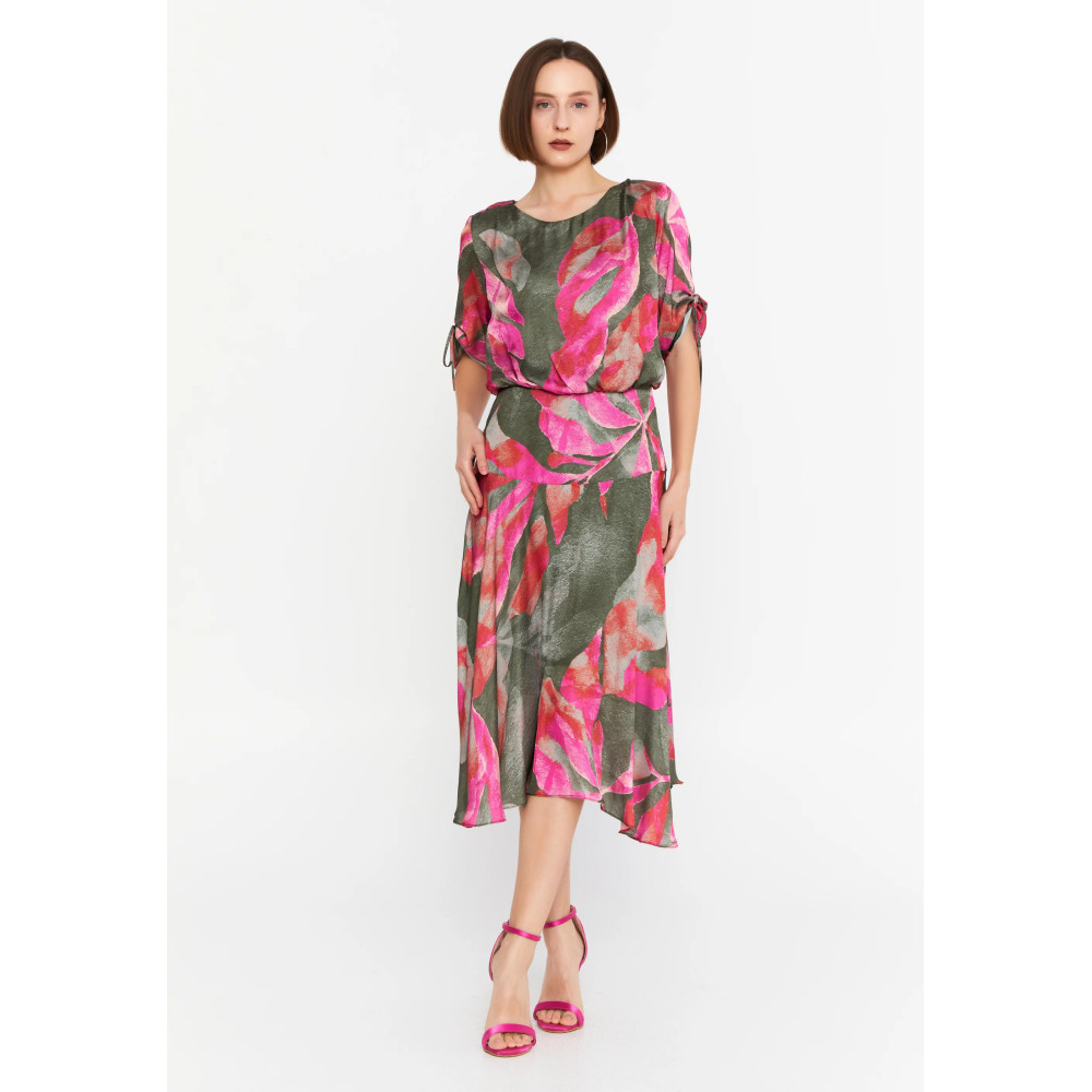 Mid-Length Midi Satin Column Regular Casual Dress