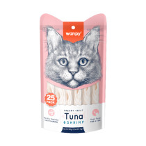 Wanpy Creamy Lickable Cat Treats Tuna & Shrimp 14g x 25pc