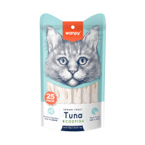 Wanpy 14g x 25pc Creamy Lickable Cat Treats Tuna & Codfish