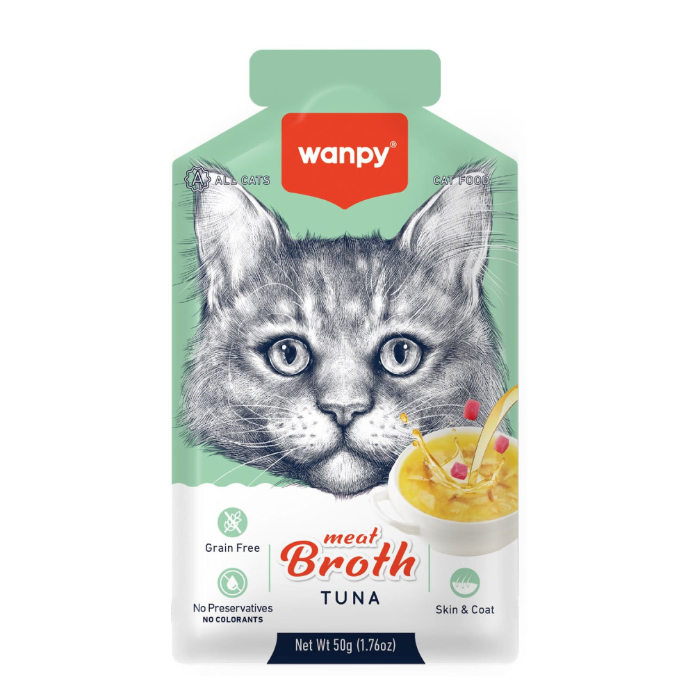 Wanpy Meat Broth Tuna for Cats 50gm 1Box 12pcs