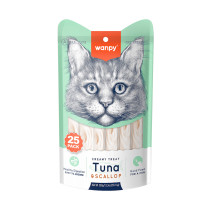 Wanpy 14g x 25pcs Creamy Lickable Cat Treats Tuna & Scallop