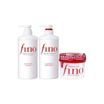 Fino Premium Touch Hair Bundle, Shampoo, Conditioner, And Hair Mask For Damaged Hair Growth