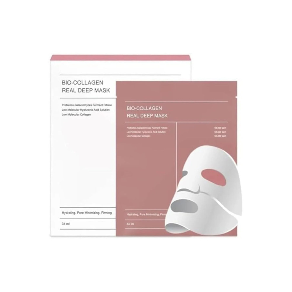 Biodance Bio-Collagen Real Deep Mask, Hydrating Over Night, Facial Sheet Mask, Pore Treatment, 4Pcs