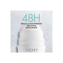 Vichy Deodorant Roll-On For Intense Perspiration Control, 48H Protection, Hypoallergenic, 50Ml