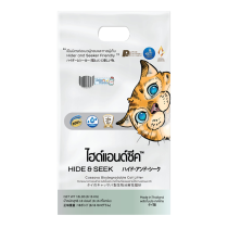 Hide & Seek Cassava Cat Litter. Biodegradable-Flushable. Baby Powder (18 Lb - 8.16 Kg). Made in Thailand