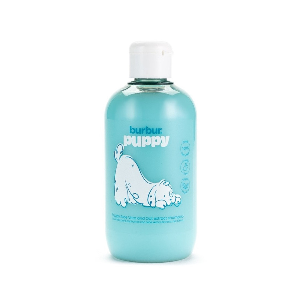 Burbur Pet Shampoo. Puppy Aloe Vera & Oat Shampoo (400 ml). Made in Spain