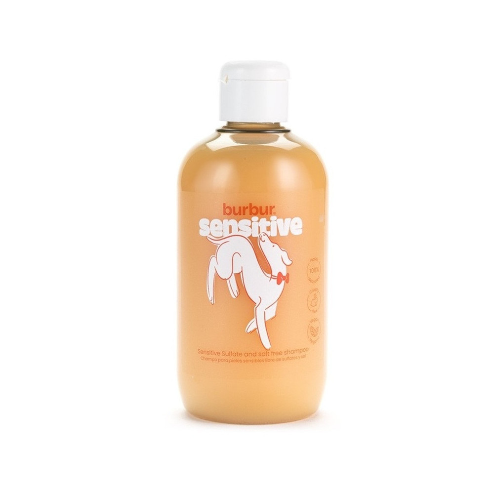 Burbur Pet Shampoo. Sensitive Sulfate & Salt Free Shampoo (400 ml). Made in Spain