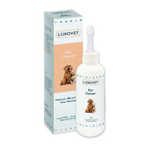 Loxovet Eye Cleaner. For Dogs and Cats Eye Cleaning. Rising of Foreign Bodies. Removal of lacrimal fluid. Does not contain antibiotics and steroids. (100 ml). Made in Austria