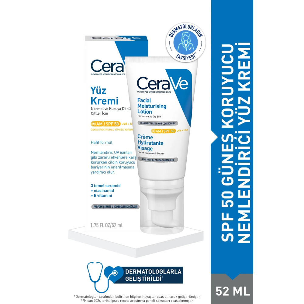 Cerave Facial Moisturizing Lotion Spf 50, 52 Ml