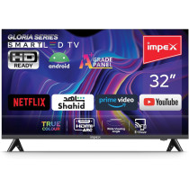 Impex 32 Inch HD Smart LED TV - Android 9.0, Quad-Core Processor, E-Share, A+ Grade Panel, 2-Year Warranty, HDMI, USB, WiFi, Wall Mount, Super Slim - Multilingual OSD, HD Ready, Energy Saving - Gloria 32 Smart