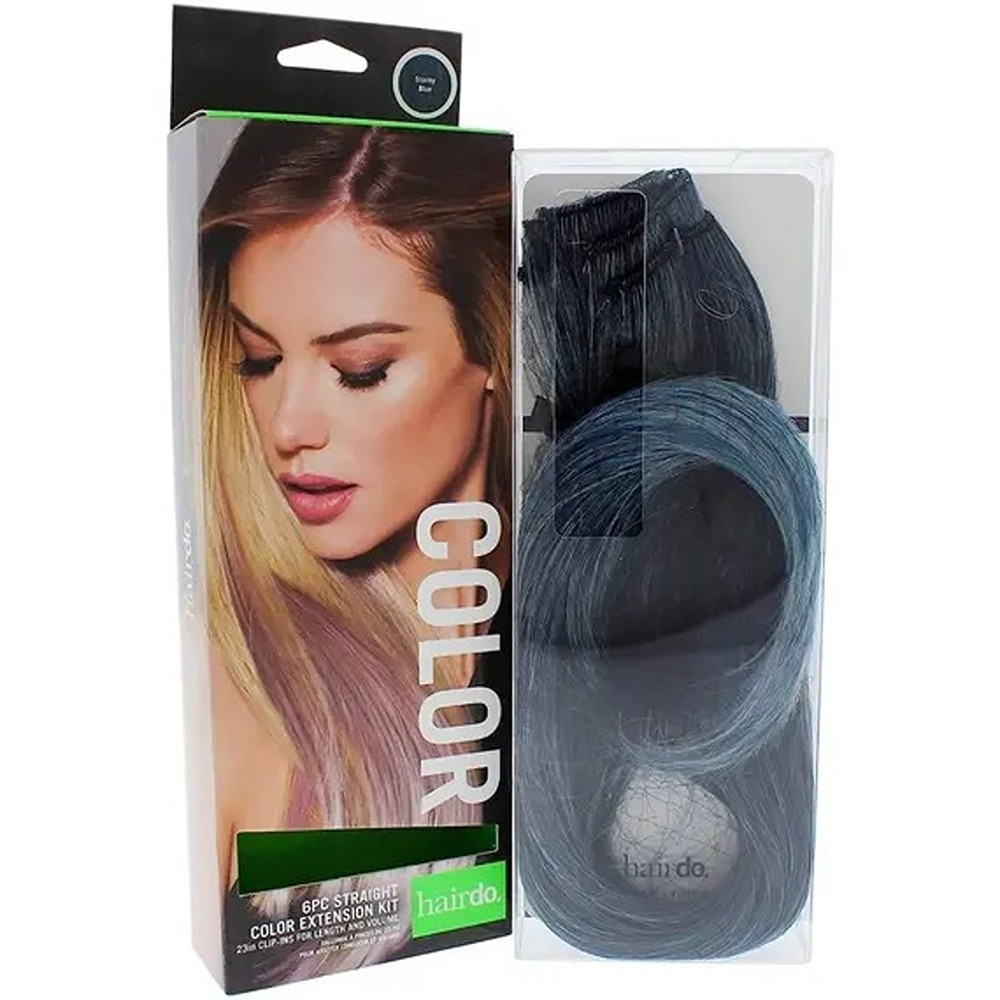 Hairdo Colour Stormy Blue Straight Colour Extension, 6Pcs