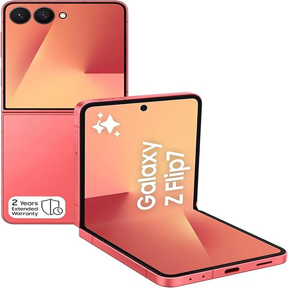 Samsung Galaxy Z Flip7 256 GB, 12 GB RAM, Coralred AI Smartphone UAE Version 3 Year Samsung Warranty