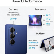 Samsung Galaxy Z Fold7 1 TB, 16 GB RAM, Blue Shadow AI Smartphone Middle East Version 1 Year Samsung Warranty