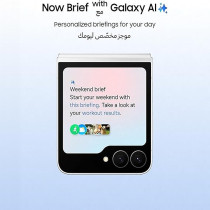 Samsung Galaxy Z Flip7 FE 256 GB, 8 GB RAM, White AI Smartphone Middle East Version 1 Year Samsung Warranty