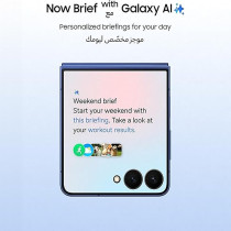 Samsung Galaxy Z Flip7 FE 256 GB, 8 GB RAM, White AI Smartphone Middle East Version 1 Year Samsung Warranty