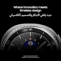 Samsung Galaxy Watch8 Classic Black, Bluetooth, 46mm Smartwatch, Cushion Design, Rotating Bezel, Quick Button, 3nm Processor, Sleep Coaching, Running Coach, 1 Year Brand Warranty