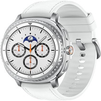 Samsung Galaxy Watch8 Classic White, Bluetooth, 46mm Smartwatch, Cushion Design, Rotating Bezel, Quick Button, 3nm Processor, Sleep Coaching, Running Coach, 1 Year Brand Warranty