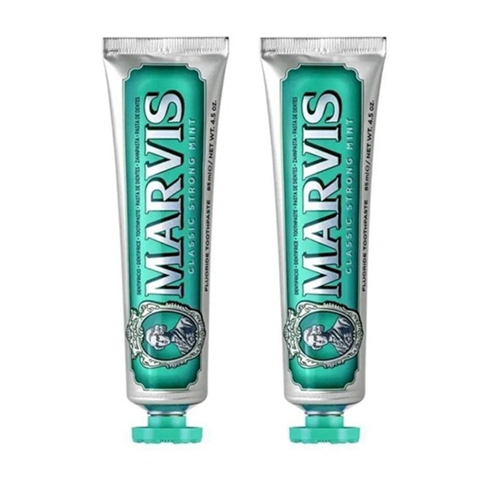 Marvis Advantageous Classic Strong Mint Toothpaste, 85 Ml X 2 Pieces Intense Mint