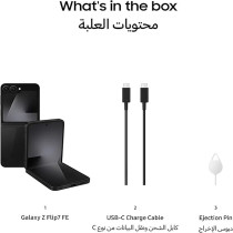 Samsung Galaxy Z Flip7 FE 128 GB, 8 GB RAM, Black AI Smartphone Middle East Version 1 Year Samsung Warranty
