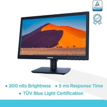 Lenovo D19-10, 18.5 Inch (46.99 Cm) 1366 X 768 Pixels Led Hd Monitor, Tn Panel, 5Ms Response Time 200 Nits Brightness Hdmi and Vga Port Hdmi Cable Included, 72% Color Gamut, Raven Black