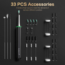 BEBIRD X17 Pro Ear Wax Removal Camera Endoscope, All Aluminum Body H-Speed WiFi 6 Axis Intelligent Gyroscope Safe Professional 1080p Smart Visual Ear Cleaner with Camera for Kid Adult Pet