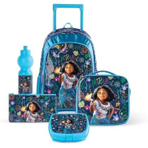 Truecare Disney Encanto Mirabel 5 In 1 Trolley School Bag Set, Blue