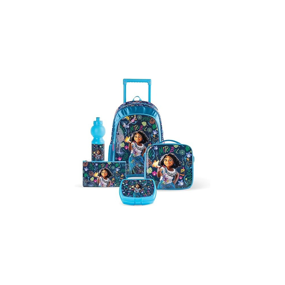 Truecare Disney Encanto Mirabel 5 In 1 Trolley School Bag Set, Blue