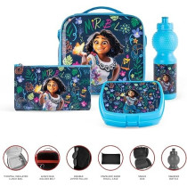 Truecare Disney Encanto Mirabel 5 In 1 Trolley School Bag Set, Blue