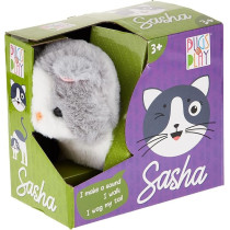 Pugs At Play Sasha Walking Cat, White/Grey