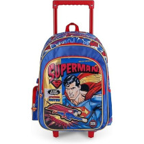 Dc Multiverse Warner Bros Superman Man Of Tomorrow Trolley School Bag, Blue, 16 Inch