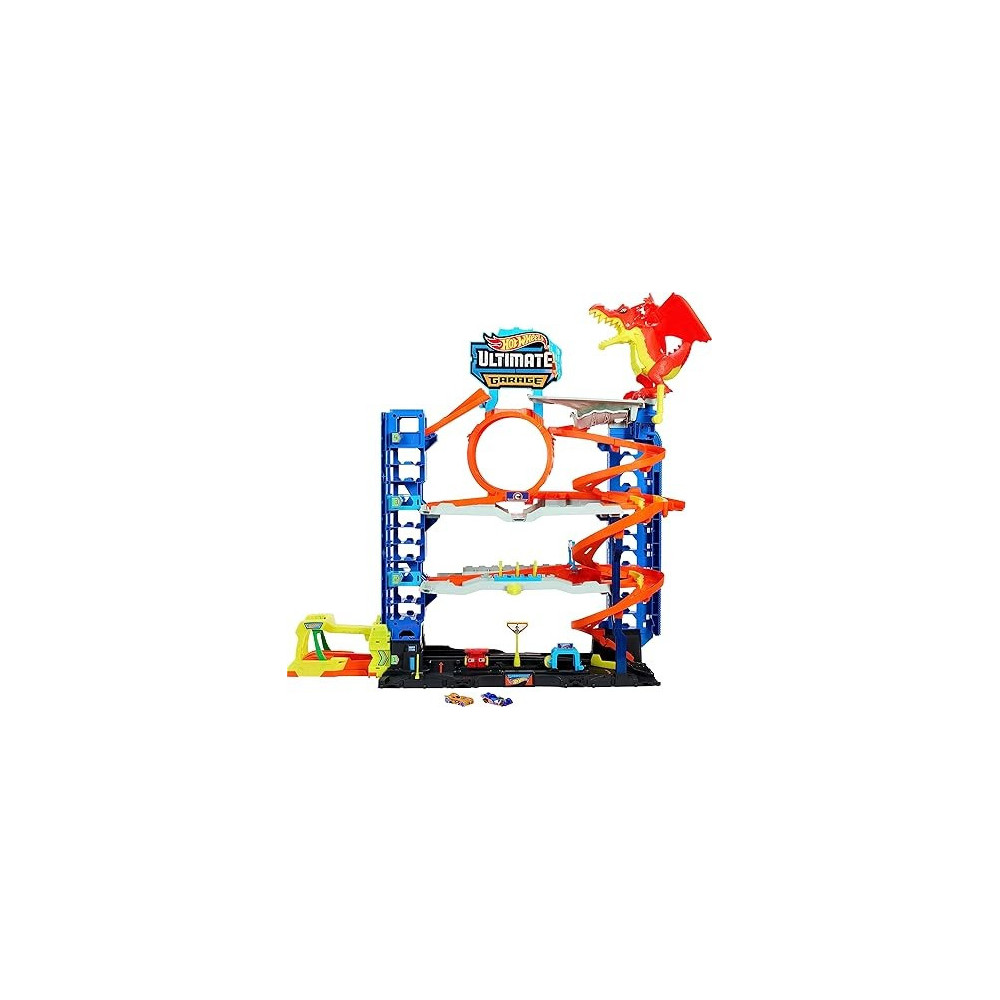 Hot Wheels City Ultimate Garage Playset With 2 Die-Cast Cars