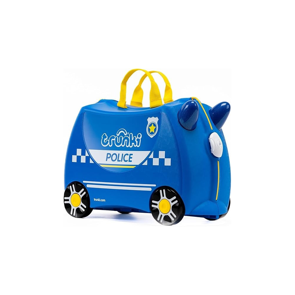 Trunki Percy Police Car Ride And Carry-On Luggage, Navy Blue
