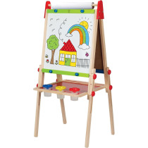 Hape Magnetic All-In-1 Double Sided Standing Easel, Whiteboard