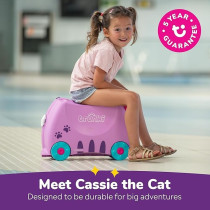 Trunki Cassie The Cat Purple Suitcase For Kids
