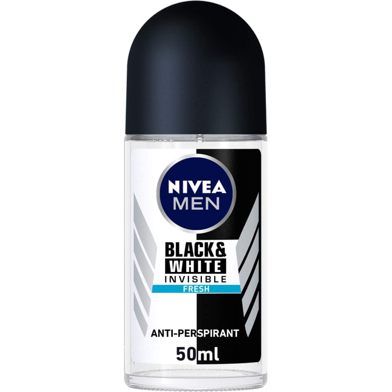 Men Black And White Invisible Original Antiperspirant For Men RollOn 50ml