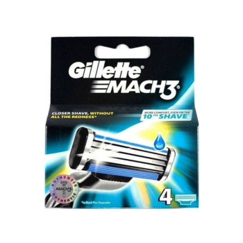 4Piece Mach3 Razor Refill Cartridges BlueSilver